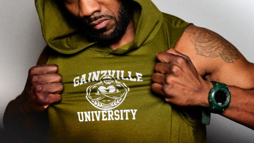 Gainzville University Signature Men's Sleeveless Hooded Tank